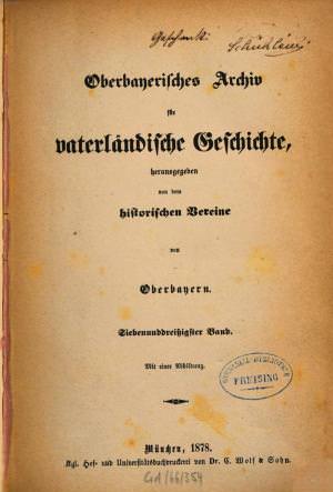  - Oberbayerisches Archiv 1878