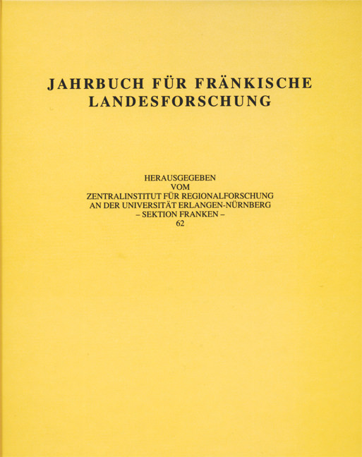  - Jahrbuch für fränkische Landesforschung